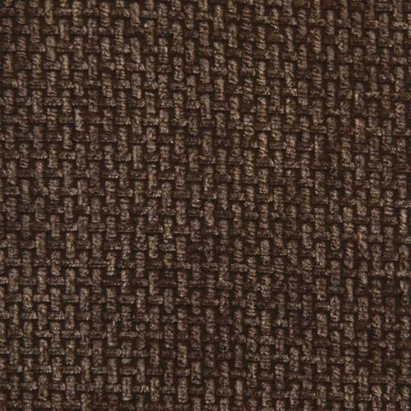 Lot de 2 chaises CIARA bouclette marron et pieds métal noir