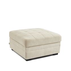 Pouf BILLIE tissu chenille beige