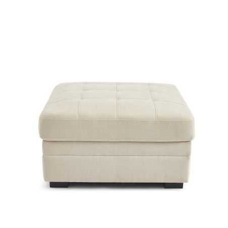 Pouf BILLIE tissu chenille beige