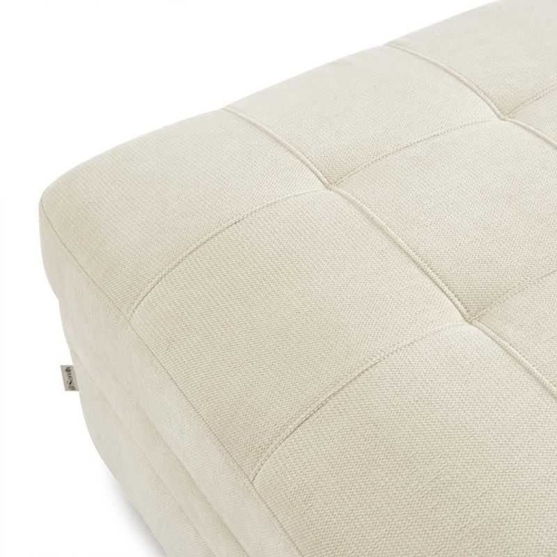Pouf BILLIE tissu chenille beige