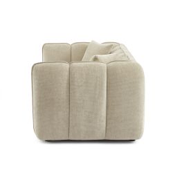 Canapé droit MATILDA 2 places tissu chenille beige