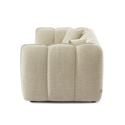 Canapé droit MATILDA 3 places tissu chenille beige