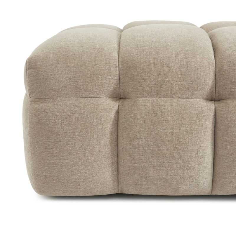 Pouf MOODY tissu lin beige