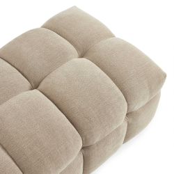 Pouf MOODY tissu lin beige