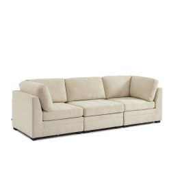 Chauffeuse BILLIE 1 place tissu chenille beige