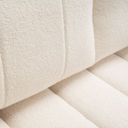 Canapé droit convertible BELEM 3 places tissu bouclette écru