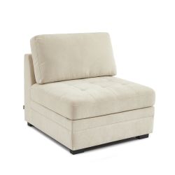 Chauffeuse BILLIE 1 place tissu chenille beige