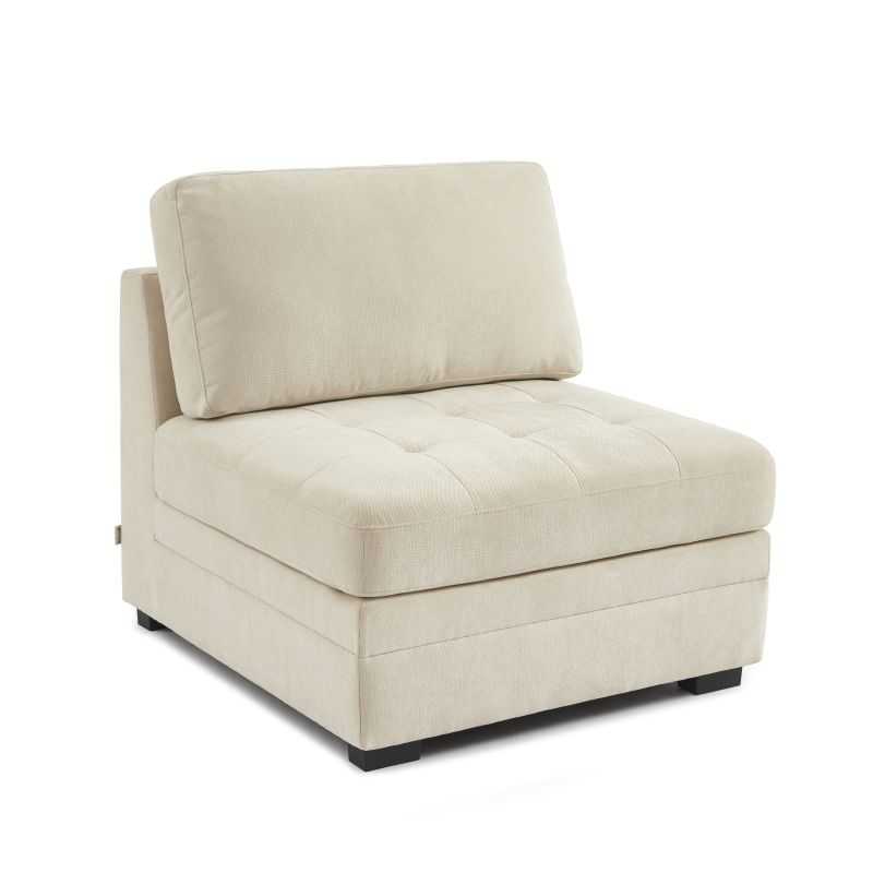 Chauffeuse BILLIE 1 place tissu chenille beige