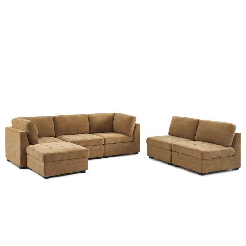 Chauffeuse BILLIE 1 place tissu chenille écureuil