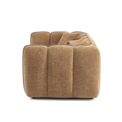 Canapé droit MATILDA 2 places tissu chenille terracotta