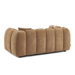 Canapé droit MATILDA 2 places tissu chenille terracotta