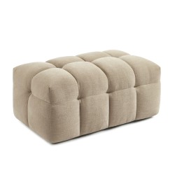 Pouf MOODY tissu lin beige