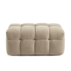 Pouf MOODY tissu lin beige