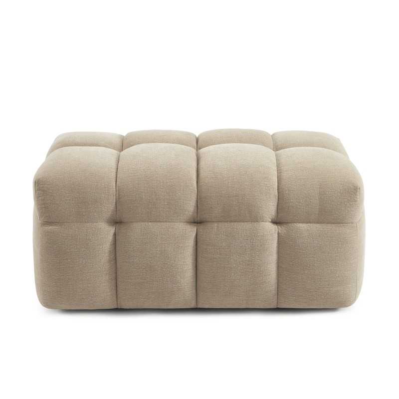 Pouf MOODY tissu lin beige