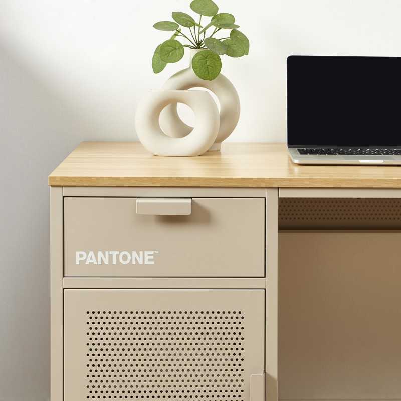 Bureau PANTONE métal taupe 120cm