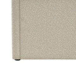 Lit coffre YUME tissu chenille beige 160x200 sommier inclus