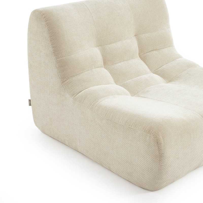 Chauffeuse JANIS modulable 1 place tissu chenille écru