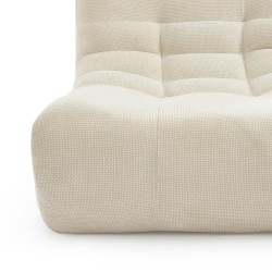 Chauffeuse JANIS modulable 1 place tissu chenille écru