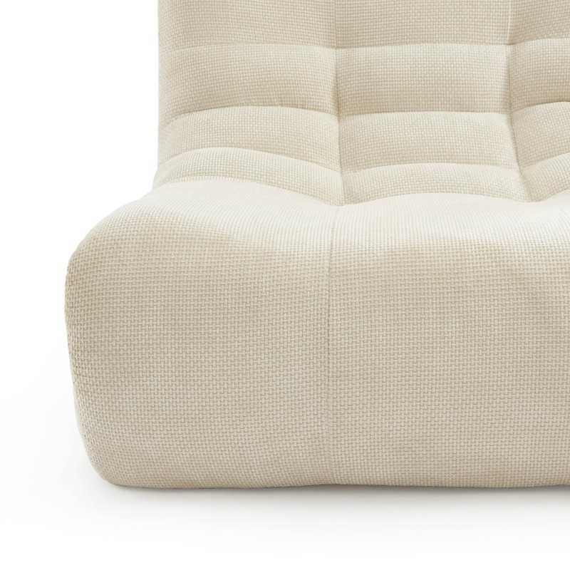 Chauffeuse JANIS modulable 1 place tissu chenille écru