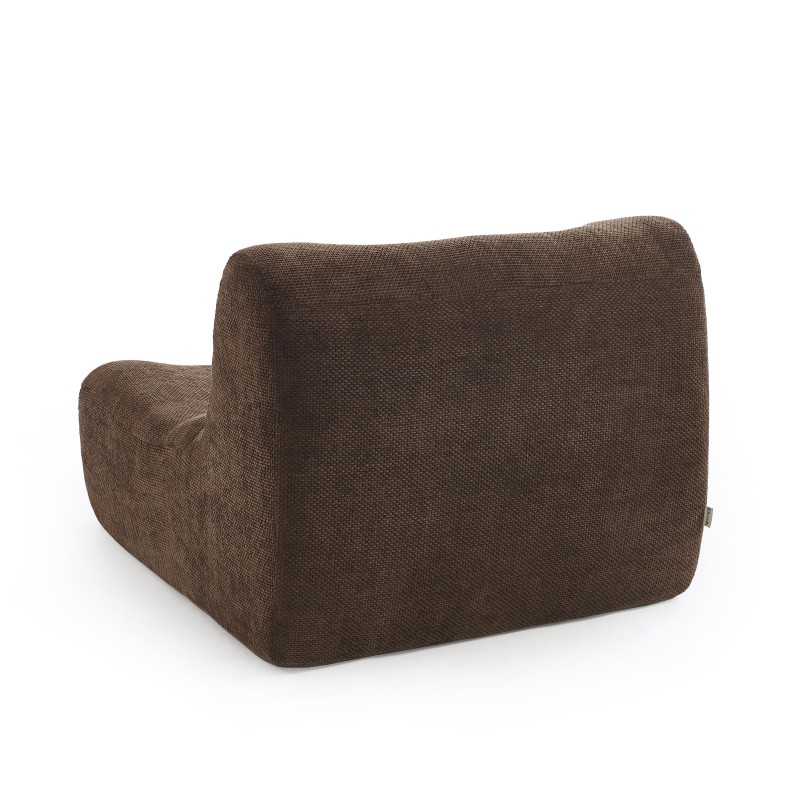 Chauffeuse JANIS modulable 1 place tissu chenille marron