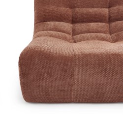 Chauffeuse JANIS modulable 1 place tissu chenille terracotta