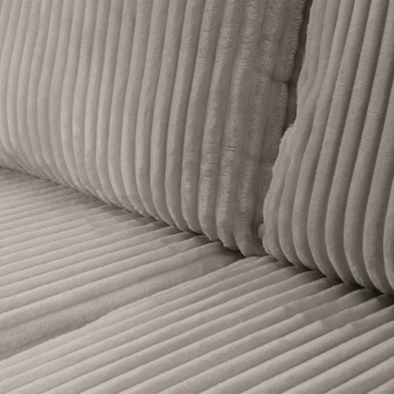 Canapé d'angle convertible et réversible GLORIA 4 places velours côtelé taupe