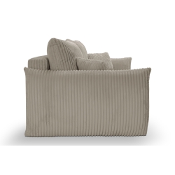 Canapé droit convertible GLORIA 3 places velours côtelé taupe