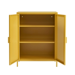 Buffet PANTONE métal jaune moutarde h100cm
