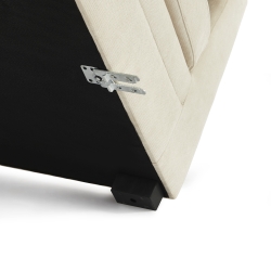 Canapé droit modulable 3 pièces BILLIE tissu chenille beige