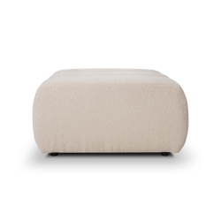 Pouf BELEM tissu bouclette écru