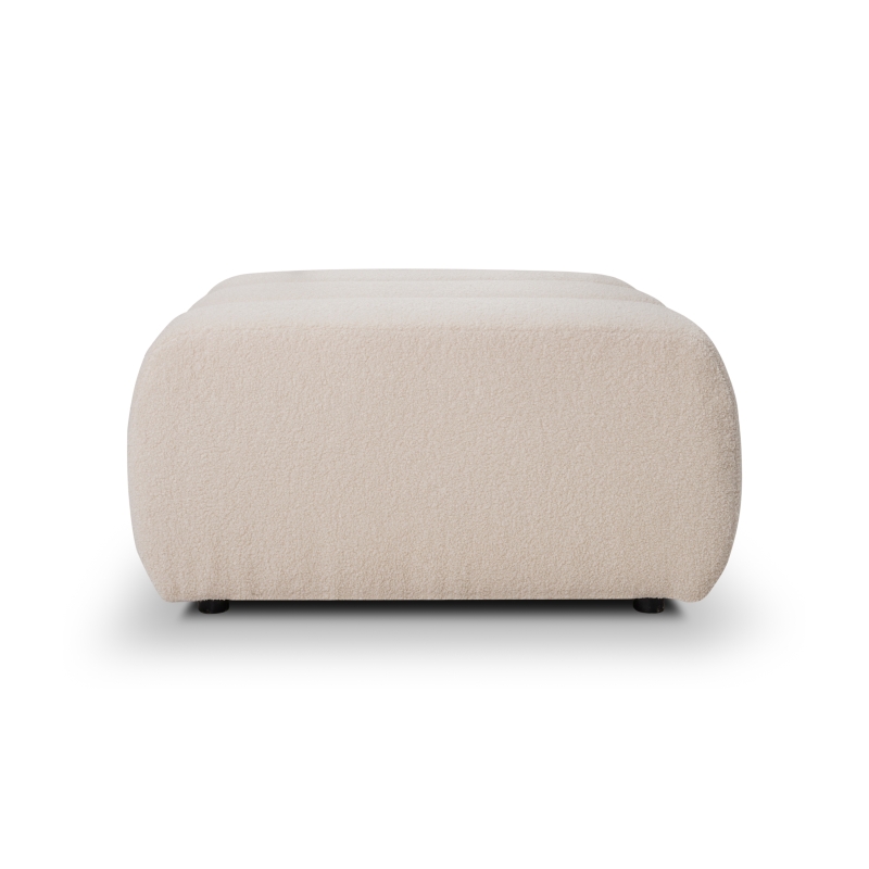 Pouf BELEM tissu bouclette écru