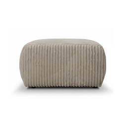 Pouf GLORIA velours côtelé taupe
