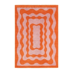 Tapis ABBY orange motif vintage 200x280 cm