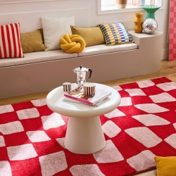 Tapis ABBY rouge motif vintage 160x230 cm