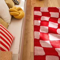 Tapis ABBY rouge motif vintage 160x230 cm