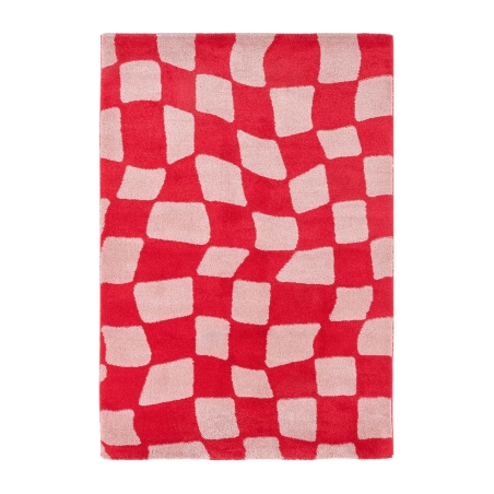 Tapis ABBY rouge motif vintage 200x280 cm