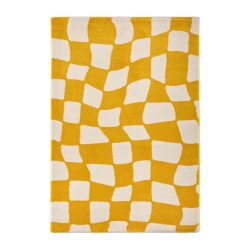 Tapis ABBY jaune motif vintage 160x230 cm