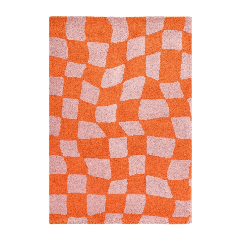 Tapis ABBY orange motif vintage 160x230 cm