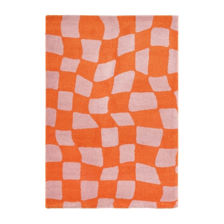 Tapis ABBY orange motif vintage 160x230 cm