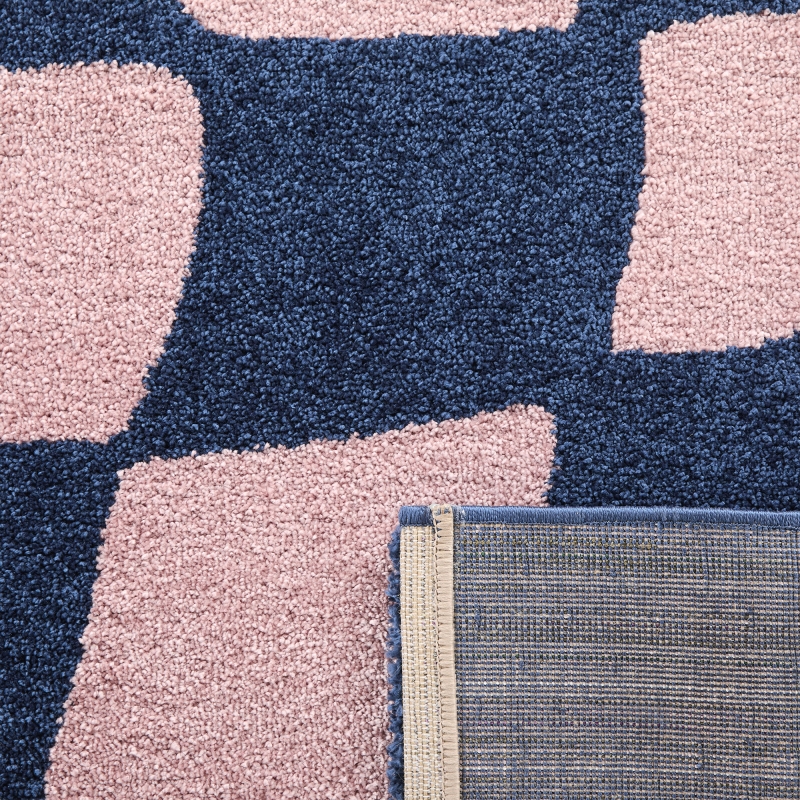 Tapis ABBY bleu motif vintage 160x230 cm