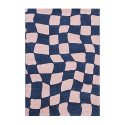 Tapis ABBY bleu motif vintage 200x280 cm