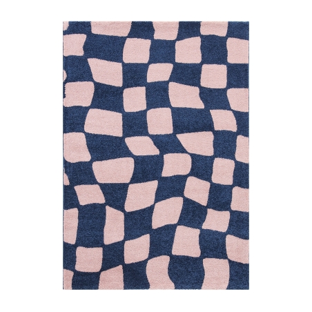 Tapis ABBY bleu motif vintage 200x280 cm