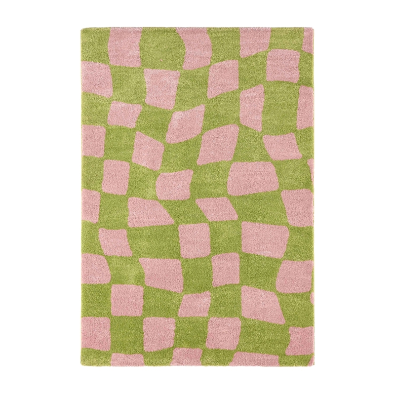 Tapis ABBY vert motif vintage 80x140 cm