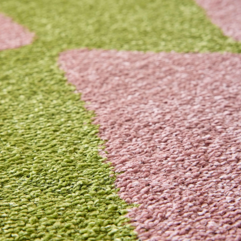 Tapis ABBY vert motif vintage 160x230 cm