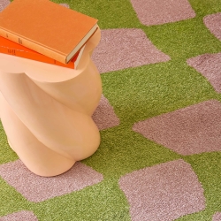 Tapis ABBY vert motif vintage 160x230 cm