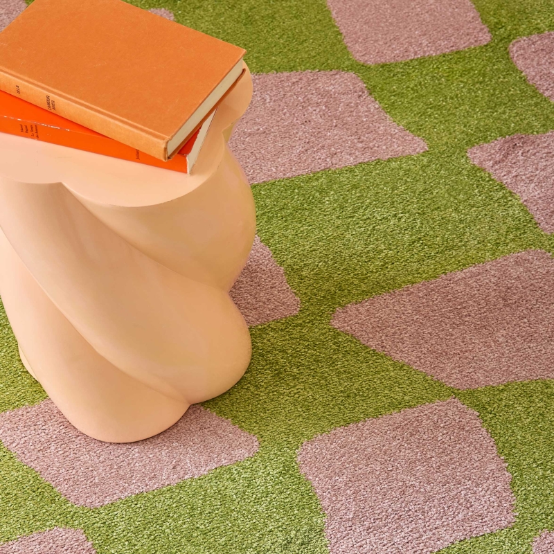 Tapis ABBY vert motif vintage 200x280 cm