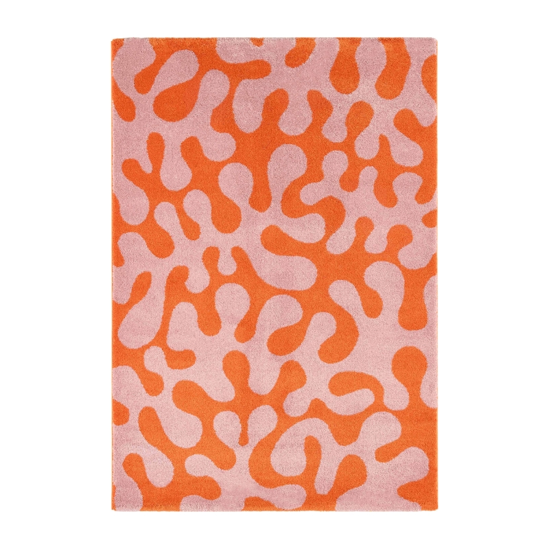 Tapis ABBY orange motif vintage 200x280 cm