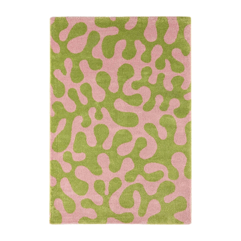 Tapis ABBY vert motif vintage 160x230 cm