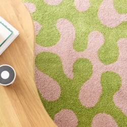 Tapis ABBY vert motif vintage 200x280 cm