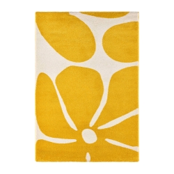 Tapis ABBY jaune motif vintage 160x230 cm
